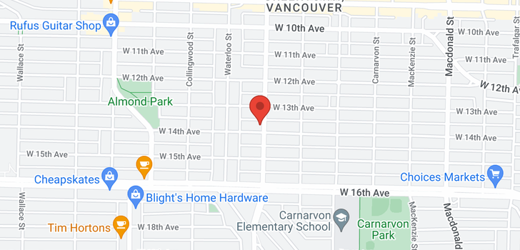 map of 3307 W 14TH AVENUE
